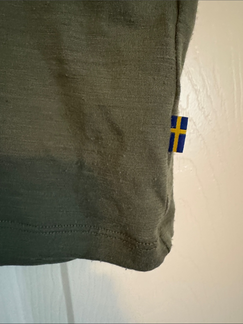 Fjallraven Crewneck Tee in Olive Green - Picture 2 of 4